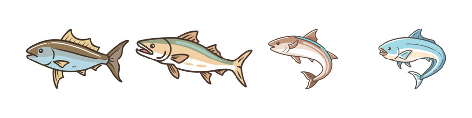 cobia icon, cobia vector illustration-simple illustration of cobia, perfect for cobia logos and icons