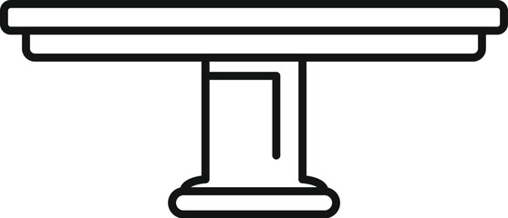 Surgery table standing on one leg, essential medical equipment for operating room, facilitating surgical procedures