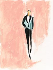 abstract woman portrait. watercolor painting. illustration © Anna Ismagilova