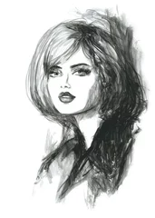 abstract woman portrait. watercolor painting. illustration © Anna Ismagilova