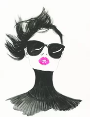 abstract woman portrait. watercolor painting. illustration © Anna Ismagilova