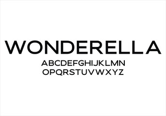 Wonderella font for logo and headline. Isolated vector typeset