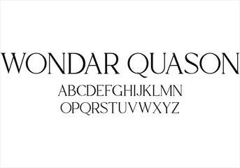 Wondar Quason font for logo and headline. Isolated vector typeset