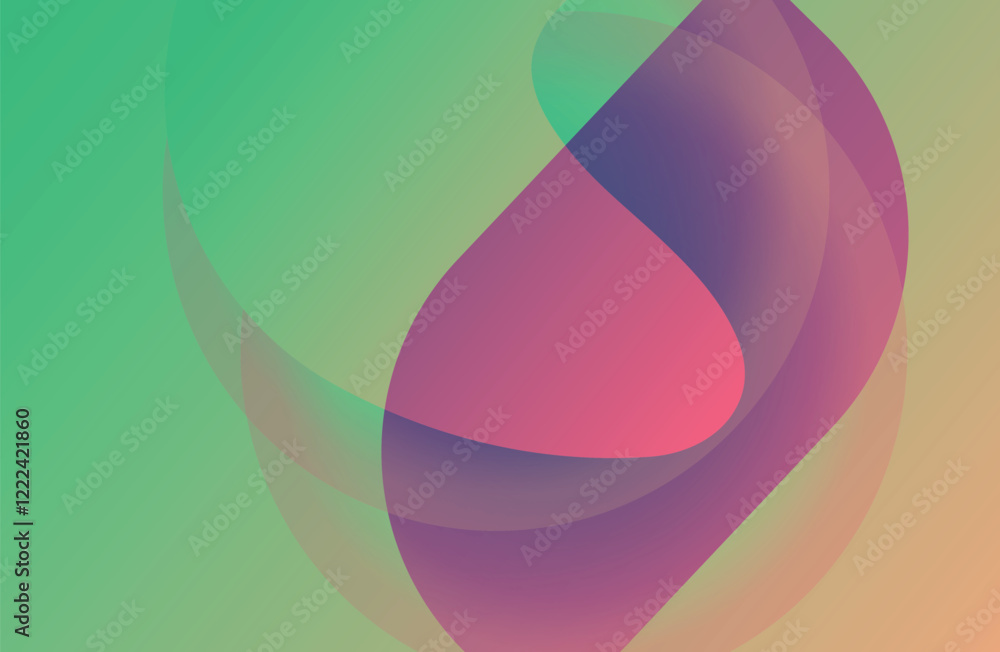 Poster minimal geometric trendy gradient shapes vector background. abstract gradient geometric shape backgr
