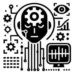  A collection of AI design vector that are futuristic, elegant, and meaningful. Perfect for digital projects, branding, merchandise, or decorations that stand out.