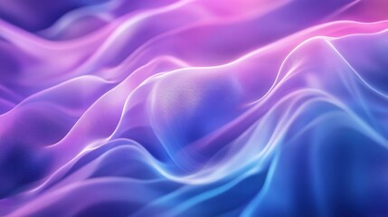 Obraz premium Aurora graphic with smooth transitions of blue and purple, forming an elegant and modern background.