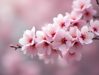 Charming background with sakura flowers.