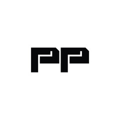 PP monogram logo design letter text name symbol monochrome logotype alphabet character simple logo