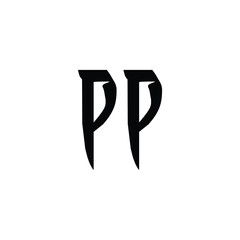 PP monogram logo design letter text name symbol monochrome logotype alphabet character simple logo