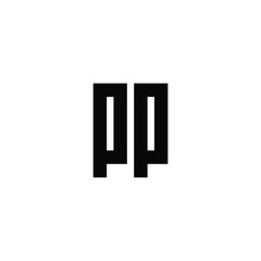 PP monogram logo design letter text name symbol monochrome logotype alphabet character simple logo