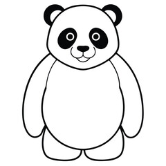 vector of panda silhouette vector 