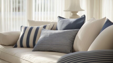 Generative AI, Warm Mediterranean-Inspired Minimalist Living Room with Relaxed Elegance