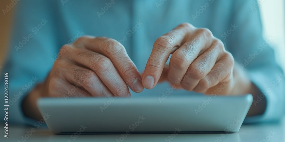 Aufkleber Streamlined Digital Reporting Diverse Professionals Engaging with Secure E-Forms on Tablets in Contemporary Office Settings for Enhanced Public Sector Efficiency