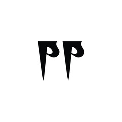 PP monogram logo design letter text name symbol monochrome logotype alphabet character simple logo