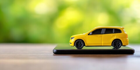 Fototapeta premium smartphone car buying app