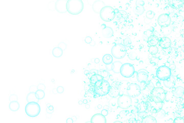 Transparent soap Bubbles Effect floating in air on a transparent background