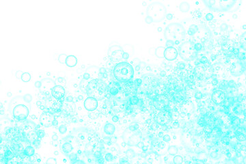 A lot of Foam Bubbles isolated on a transparent background