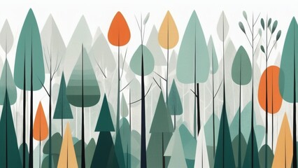 Abstract trees on a light background