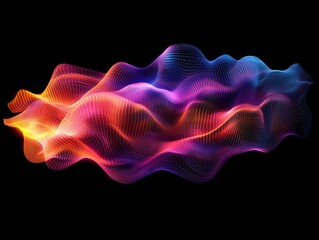 Obraz premium Abstract colorful grids, fluid design, 3d render, Generative AI