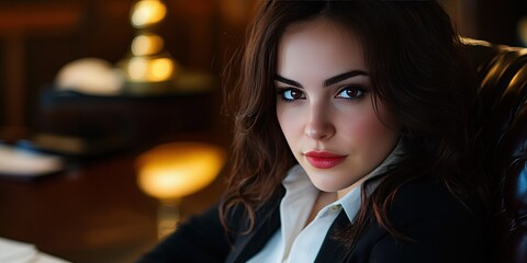 corporate business executive standing in professional attire