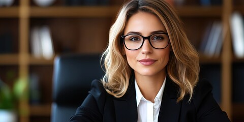 corporate business executive standing in professional attire