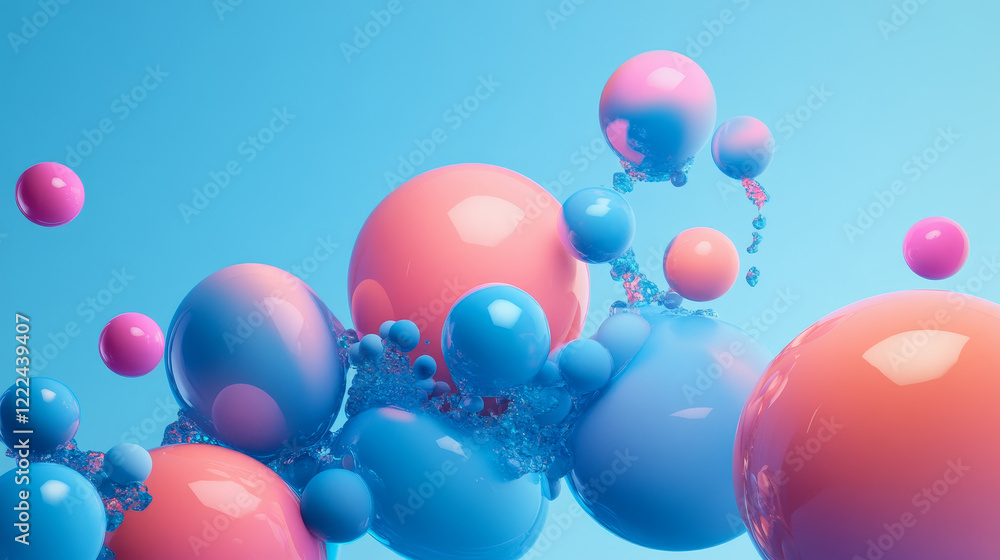 Poster set abstract vector banners with smooth shiny blue elements