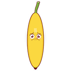 banana sick face cartoon cute