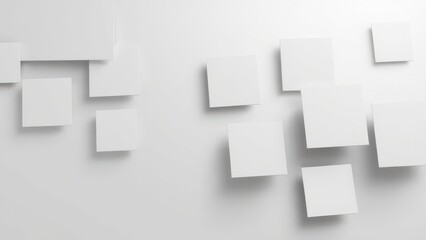 a close up of a white wall with squares on it,