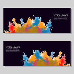 Happy Holi Background for Festival of Colors celebration vector elements for poster design. 