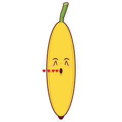 banana whistling love face cartoon cute