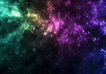 Fototapeta premium Colorful Cosmic Explosion with Vibrant Light Trails