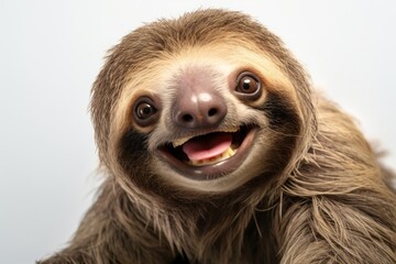 Smiling sloth wildlife animal mammal.