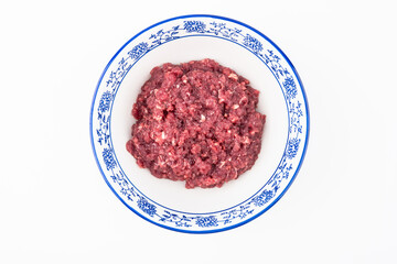 A bowl of fresh minced beef