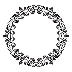 illustration art engraving mandala circle frame tattoo and t-shirt design	