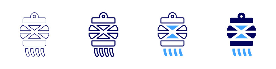 Diwali kurtas icon in 4 different styles. Thin Line, Line, Bold, and Bold Line. Duotone style. Editable stroke