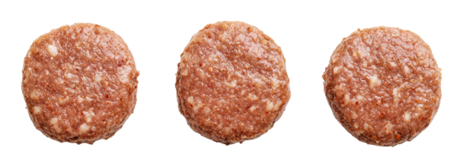 PNG Freshly prepared meat patties ready for cooking