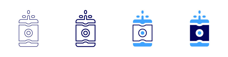 Firecracker icon in 4 different styles. Thin Line, Line, Bold, and Bold Line. Duotone style. Editable stroke