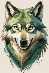 wolf in the woods