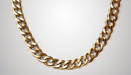 gold chain isolated on white