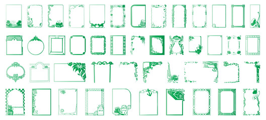 Floral borders and frames vector icon collection