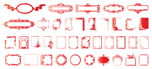 Floral borders and frames vector icon collection