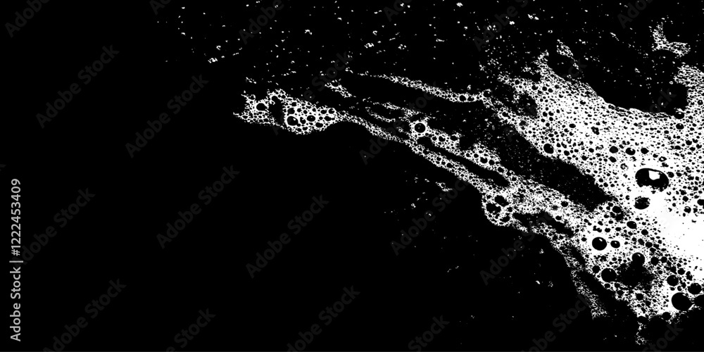 Poster grunge soap texture background with foam and water. abstract overlay of bath and shampoo bubbles.
