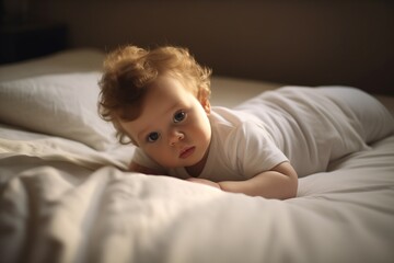 Soft light photography of a newborn baby on a white background