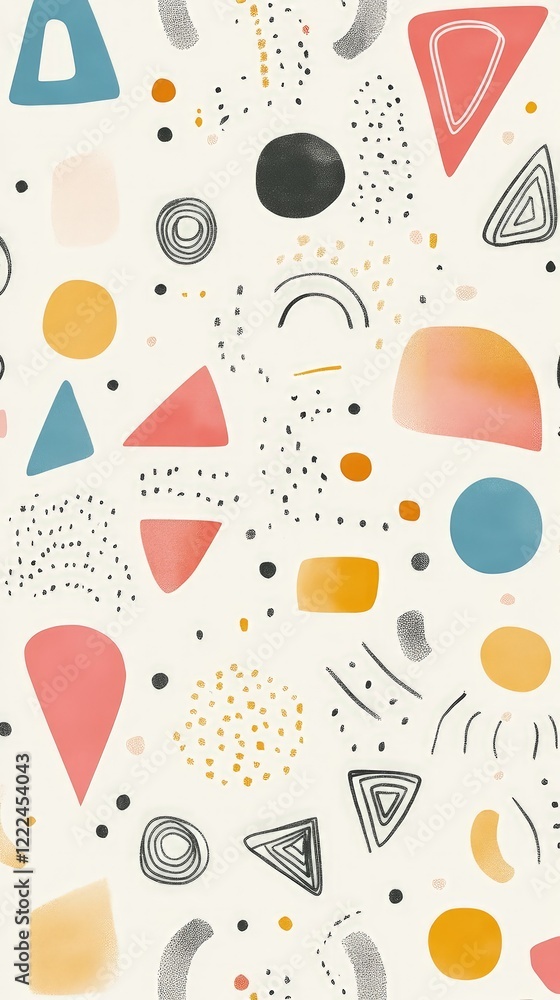 Poster abstract colorful geometric shapes pattern background design