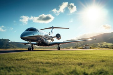 Aircraft airplane airliner airfield.