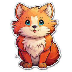  cute and adorable cat sticker cute and happy  cat sticker vector design