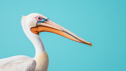Obraz premium Majestic Pelican Profile in Vivid Colors