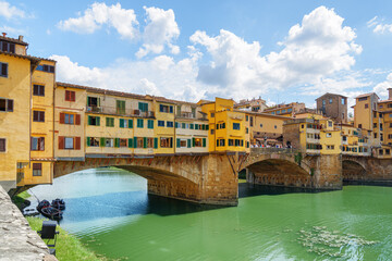 The Ponte Vecchio over the Arno River, Florence, Tuscany, Italy