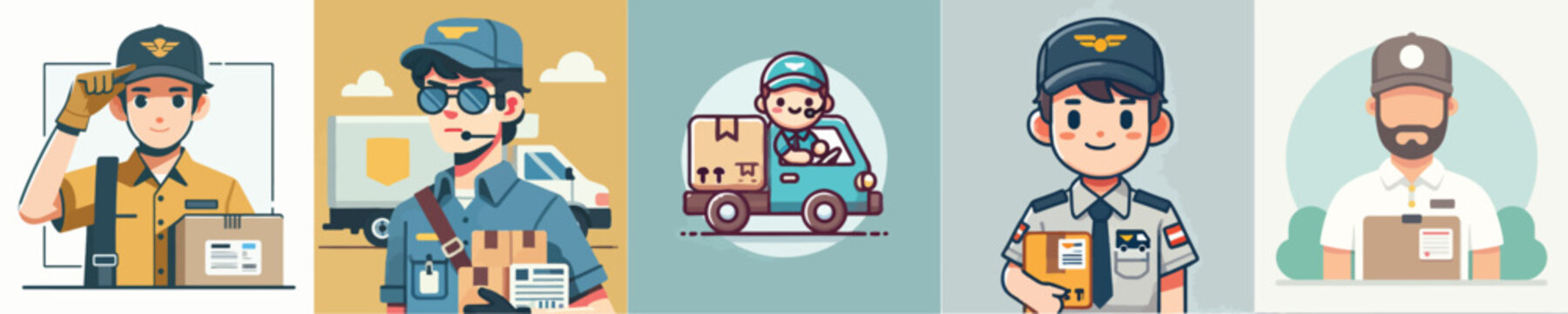 A vector collection of a music composer