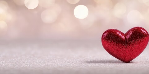 Obraz premium Romantic Heart Symbol for Valentine’s Day Celebration, Love, and Affection with a Beautiful Pink Background and Soft Bokeh Effect